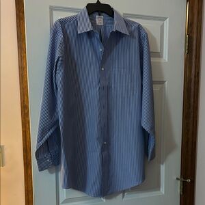 Brooks Brothers Blue Striped Dress Shirt - 16 1/2  33